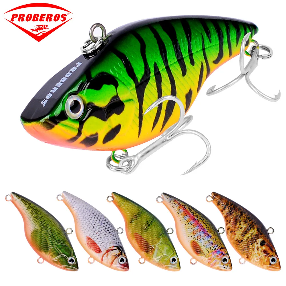 

6-Color Pencil VIB Lure 7.4 Cm 20.5G Lure 6 # BKB Fishhook Hard Bait with Fishhook DW441