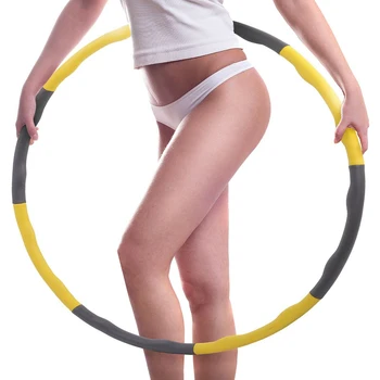 

Detachable 8 Parts Double Row Magnetic Fitness Hoop Easy To Install Fitness Massage Exercise Workout Healthly Slimming Sports