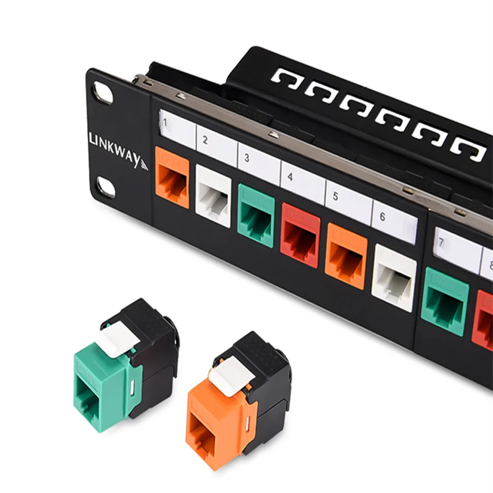 10 дюймов 12 портов патч панель CAT6 гигабитная модульная шт RJ45 инструмент без Keystone