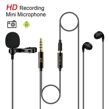 

5 Inches 3.5MM YC-LM12 Lavalier Condenser Microphone Phone Audio Video Recording Omnidirectional Condenser Microphone