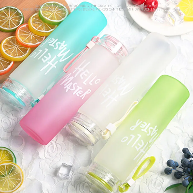 Креативная красочная стеклянная бутылка летняя Модная Портативная для воды