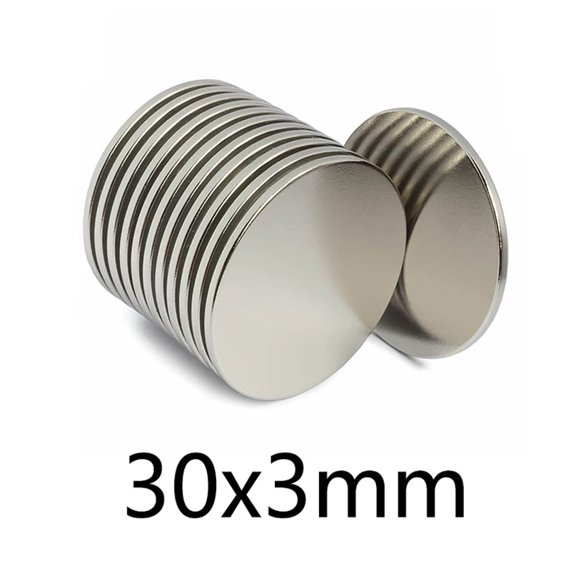 

50/100/150 pcs Powerful Small 30x 3 mm N35 Super Strong Round Rare Earth Neodymium Magnets 30 x 3 mm