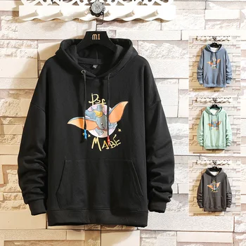 

Spring Autumn Mens Hooded Sweatshirt Loose Hoodies Long Sleeve Male Hoodie Casual Hip Hop Sportswear Printed Sweatshirts Men 197