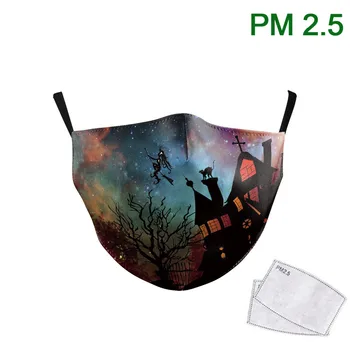 

Halloween Cosplay Face Masks For Kids 3D Print Fabric Mask Washable Reusable PM 2.5 Protective Dust Children Mouth-Muffle