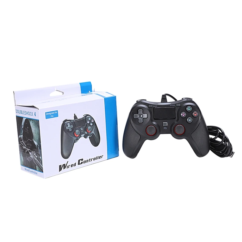 Для PC/PS4/PS3 Smart USB проводной игровой контроллер, Вибрационный геймпад джойстик