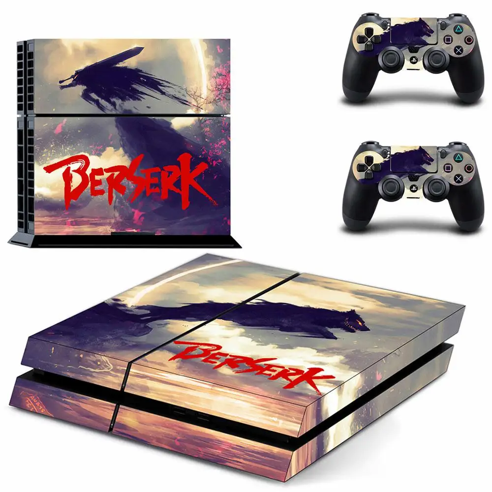 BERSERK полная лицевая панель наклейка для PS4 Наклейка для playstation 4 консоль и контроллеры наклейка для PS4 виниловая наклейка