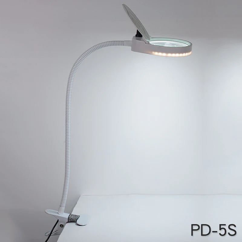 Настольная Лупа с подсветкой, увеличительное стекло, светодиодный светильник для чтения электроники