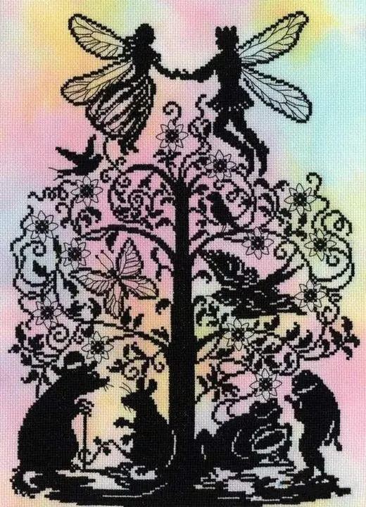 

HH Counted Cross Stitch Kit Stump house Handmade Needlework For Embroidery 14ct Cross Stitch Thumbelina
