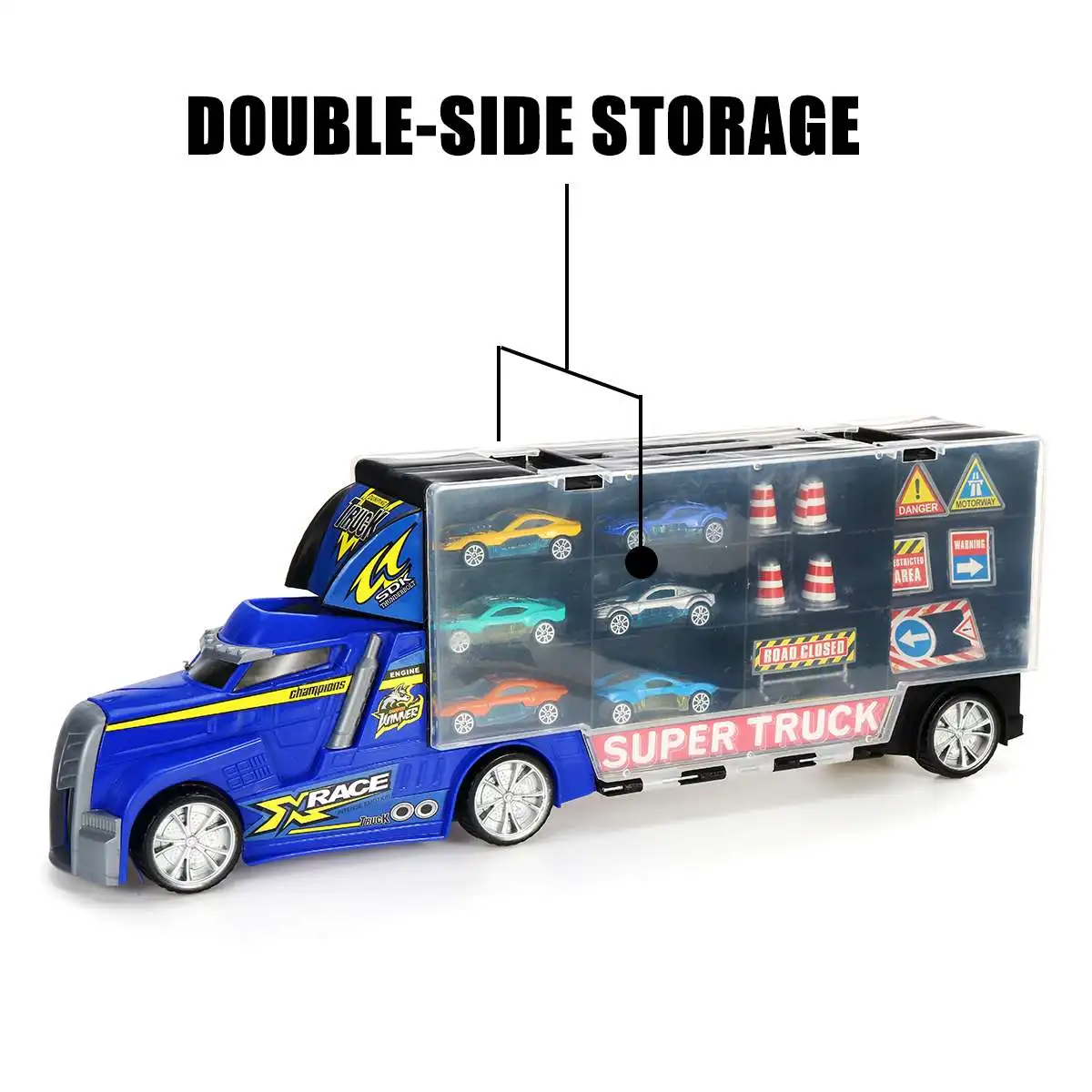

Hot Big Container Truck 6/12pcs Mini Racing Car Street Block Vehicles Model Toy for Kid Boy Girl Christmas New Year Birthday Gif
