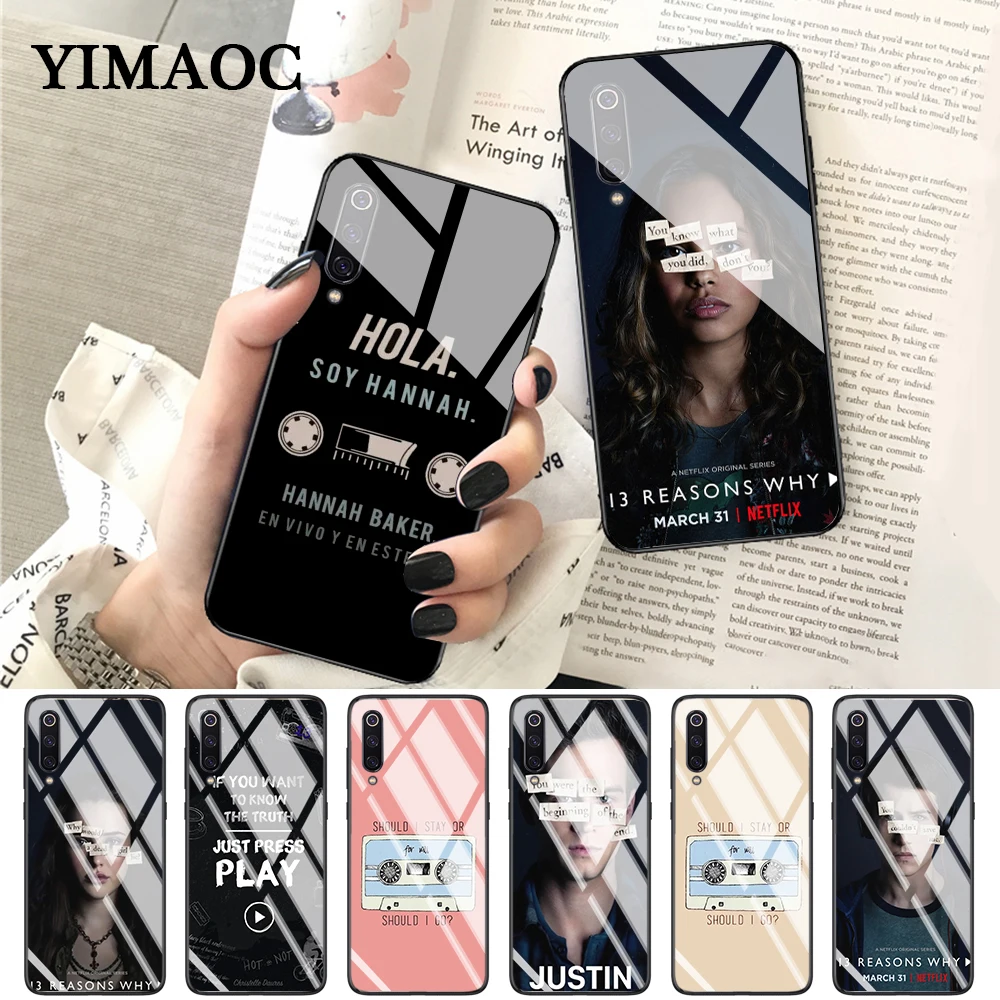 

YIMAOC 13 Reasons Why New Design Glass Case for Xiaomi Redmi 4X 6A note 5 6 7 Pro Mi 8 9 Lite A1 A2 F1