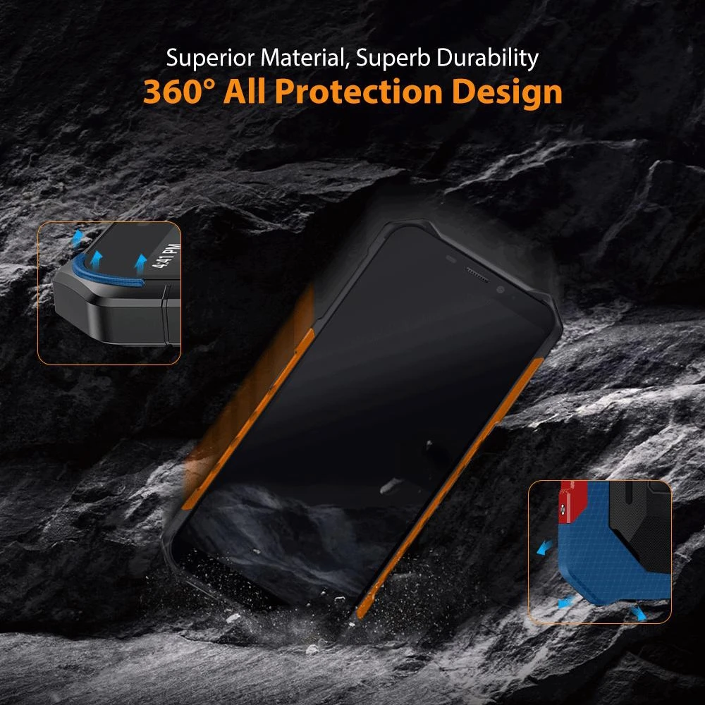 Ulefone Armor X5 прочный мобильный телефон 5," Android 9,0 MTK6763 Восьмиядерный мобильный телефон 3 ГБ+ 32 ГБ Face ID 5000 мАч OTG NFC Смартфон