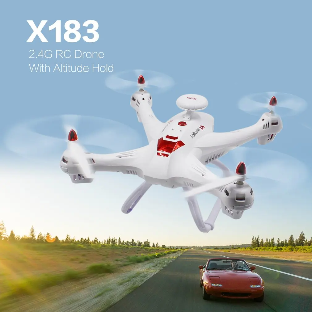 Global Drone X183 профессиональный двойной Квадрокоптер с gps и камерой 720P HD RTF FPV gps вертолет RC Квадрокоптер VS X8PRO