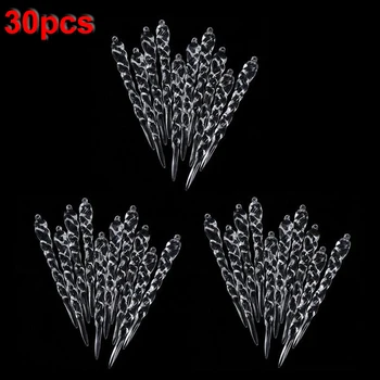 

30Pcs Clear Acrylic Christmas Icicles Ornaments Crystal Chandelier Pendant Decor