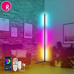 Moderna lâmpada de assoalho led rgb nordic lâmpadas assoalho sala estar interior rgb atmosfera luz chão lâmpadas pé para a decoração do quarto