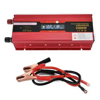 

peak 2000W Dual LED diaplay Car Power Inverter Converter Charger Adapter Modified Sine Wave with 4 USB Port & 2 US Plug