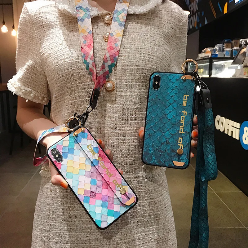 Чехол с ремешком на запястье для Huawei Mate 30 20 10 Pro Lite P Smart Z Plus Y7 Y9 2019 Honor 10i 20i чехол шее |