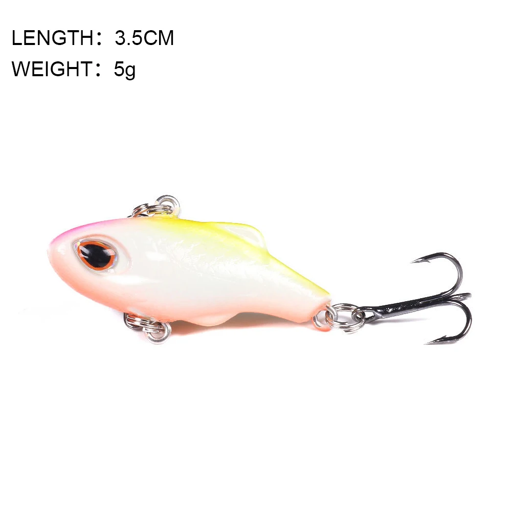 3.5cm Fishing Lure Sinking Mini Crankbait Vibration Artificial Hard Bait Winter Ice Fishing Wobbler Bass Fishing Tools Tackle
