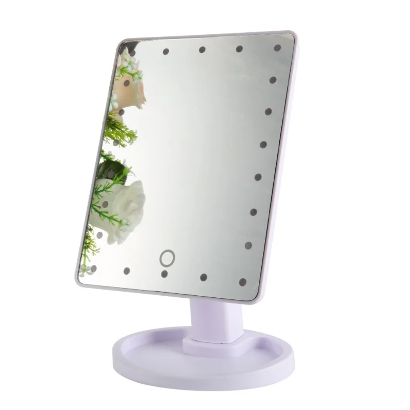 LED Touch Screen Makeup Mirror Professional Vanity Mirror With 22 LED Lights Beauty Adjustable 360 Countertop Degree Rotation