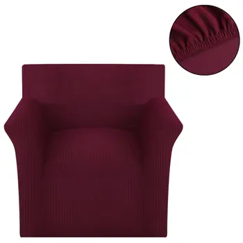 

Sofahusse stretch slipcover sofa cover Burgundy red polyester rib knit