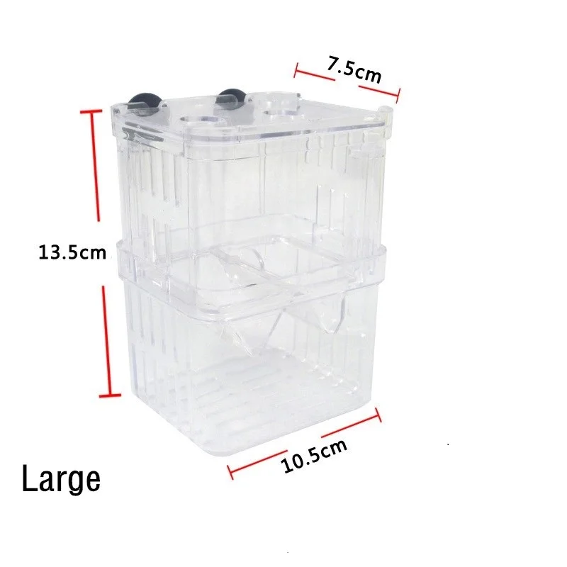 Aquarium Breeder Box Breeding Incubator Small Fish Hatchery Acrylic Divider for Shrimp Clownfish Aggressive Fish Injured fish breeding box