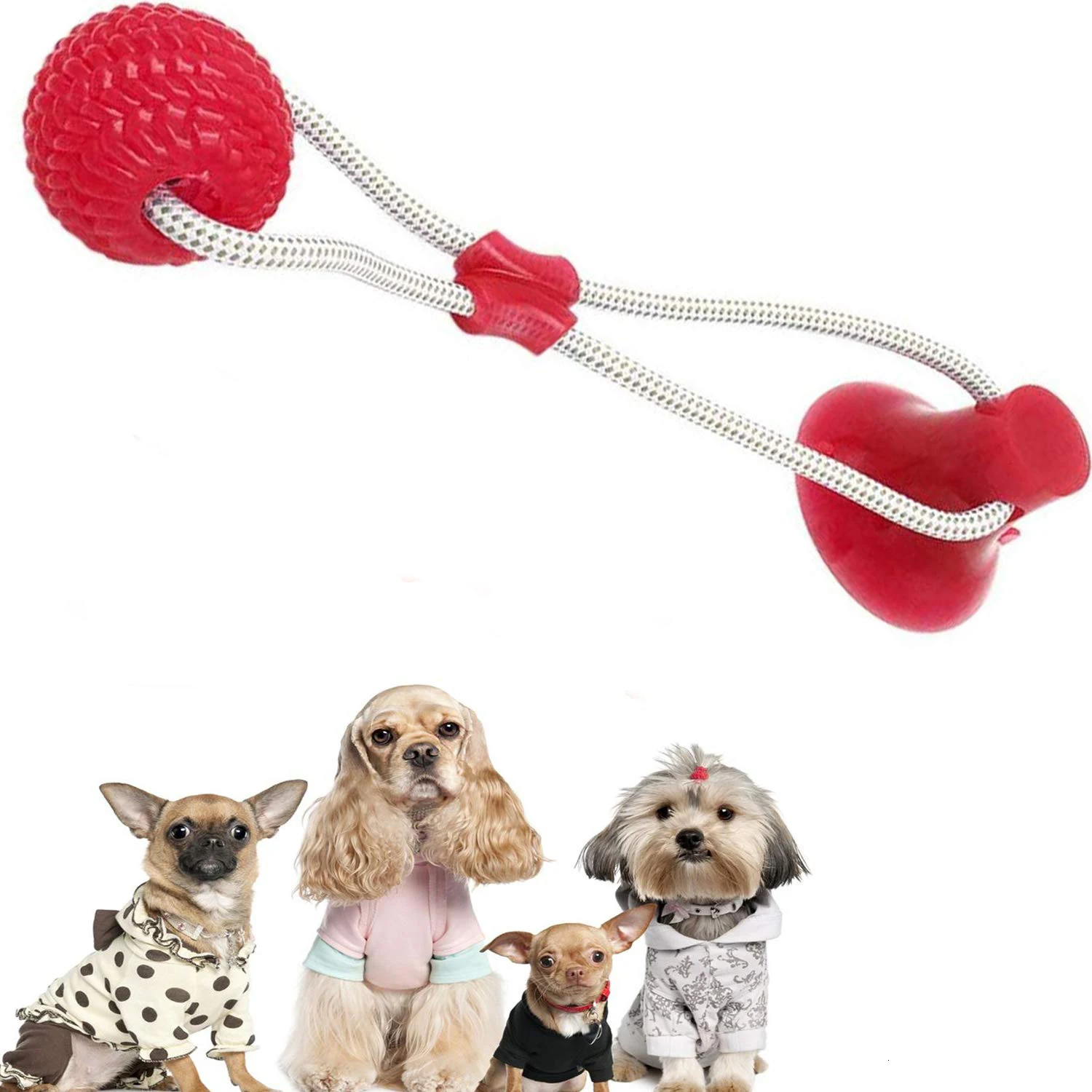 

Pet Toys For Dog Rubber Ball Toy Pet Interactive Dog Toy Cleaning Teeth Safe Natural Nontoxic For Dog Puppy Rope Toys