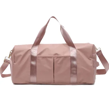 

Super sell-Outdoor Waterproof Nylon Sports Gym Bags Men Women Training Fitness Travel Handbag Yoga Mat Sport Bag With Shoes Comp