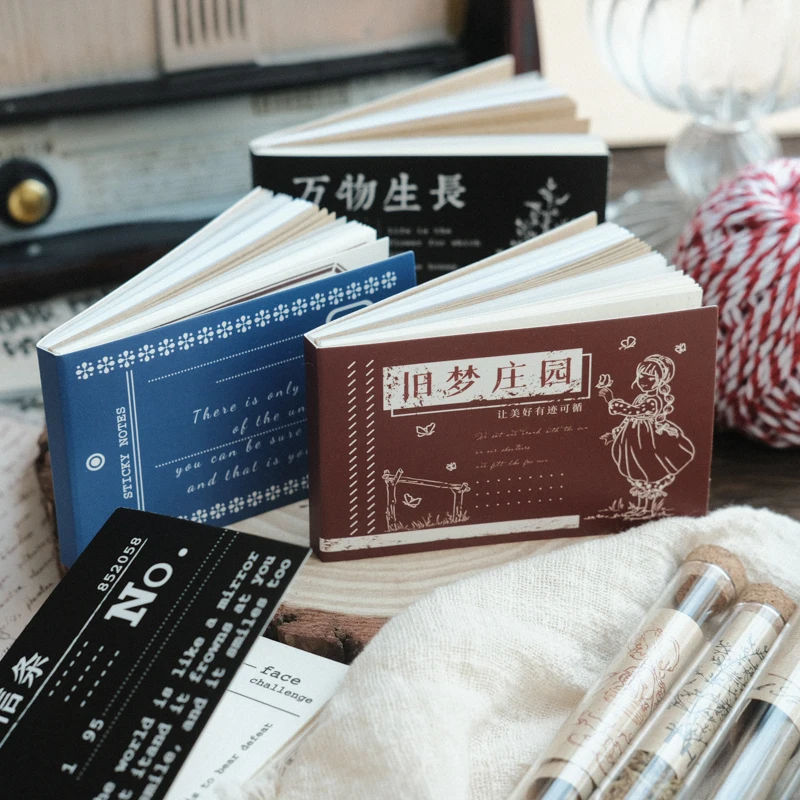 

50 Plant Memo Pad Creative Label Retro Notebook Can Tear Memo Kawaii Stationery Notepad Office School Supplies