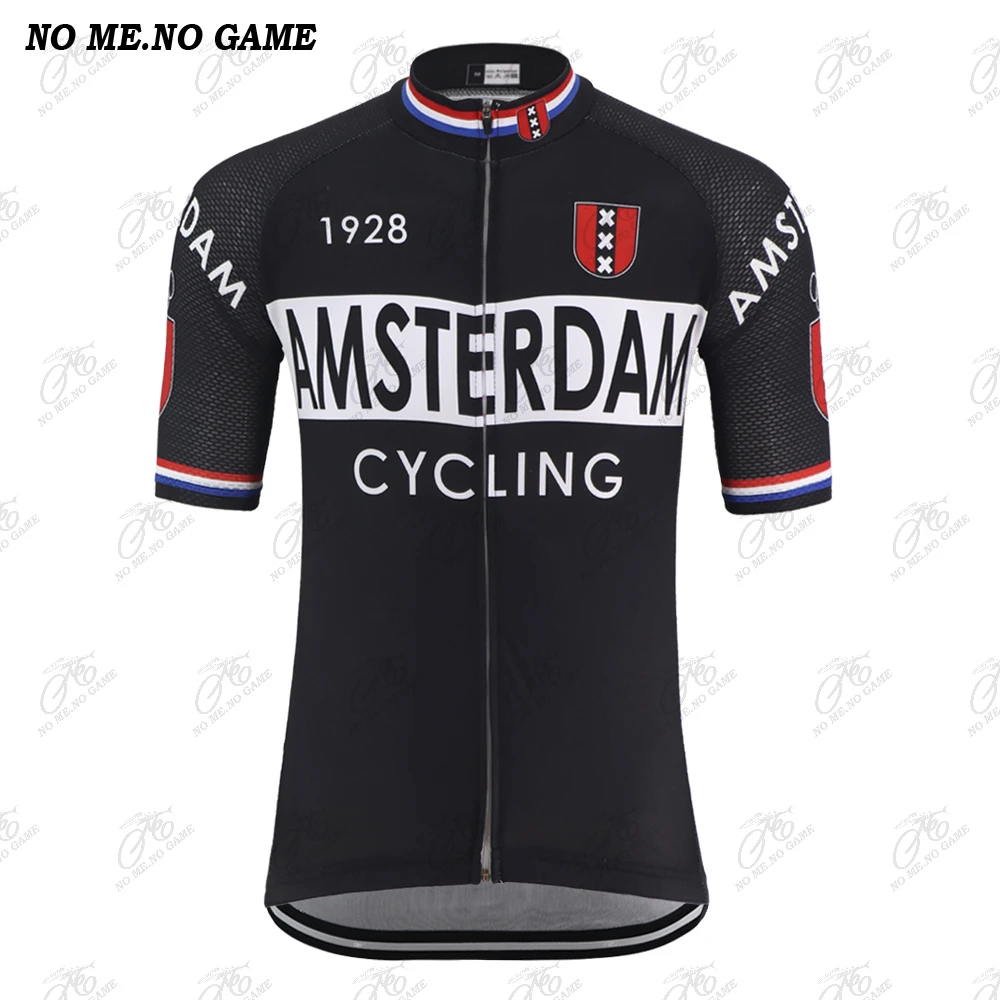 Джерси для велоспорта в стиле ретро Амстердам профессиональная одежда с