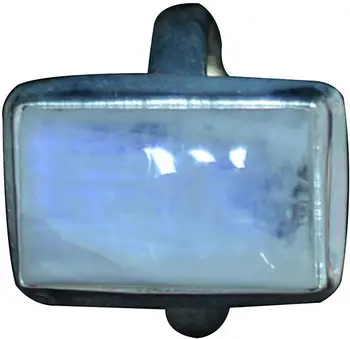 

Genuine Blue Fire Moonstone Ring 925 Sterling Silver, USA Size : 6, 2SR470