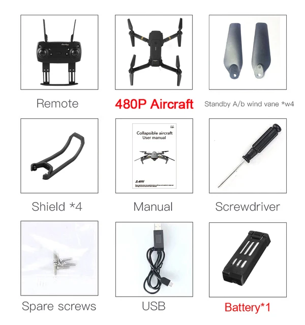 AY Tesco Eachine E58 WIFI With Wide Angle HD Camera High Hold Mode Foldable Arm RC Quadcopter RTF Drone