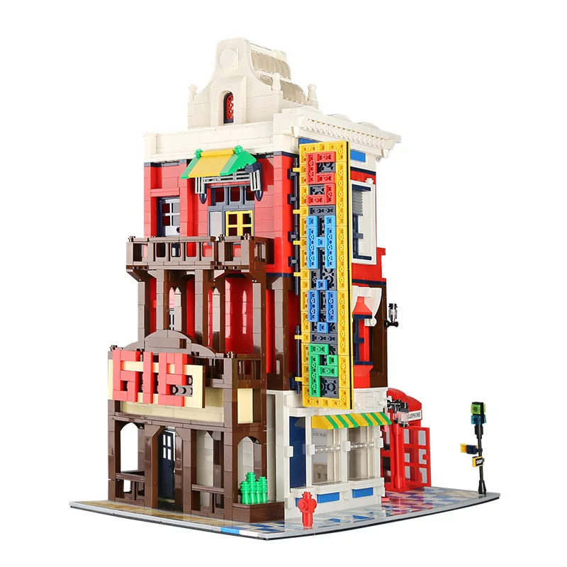 

Wange New Products Small Particles DIY Building Blocks Educational Assembled Toys City Street View Series Corner Store 6311