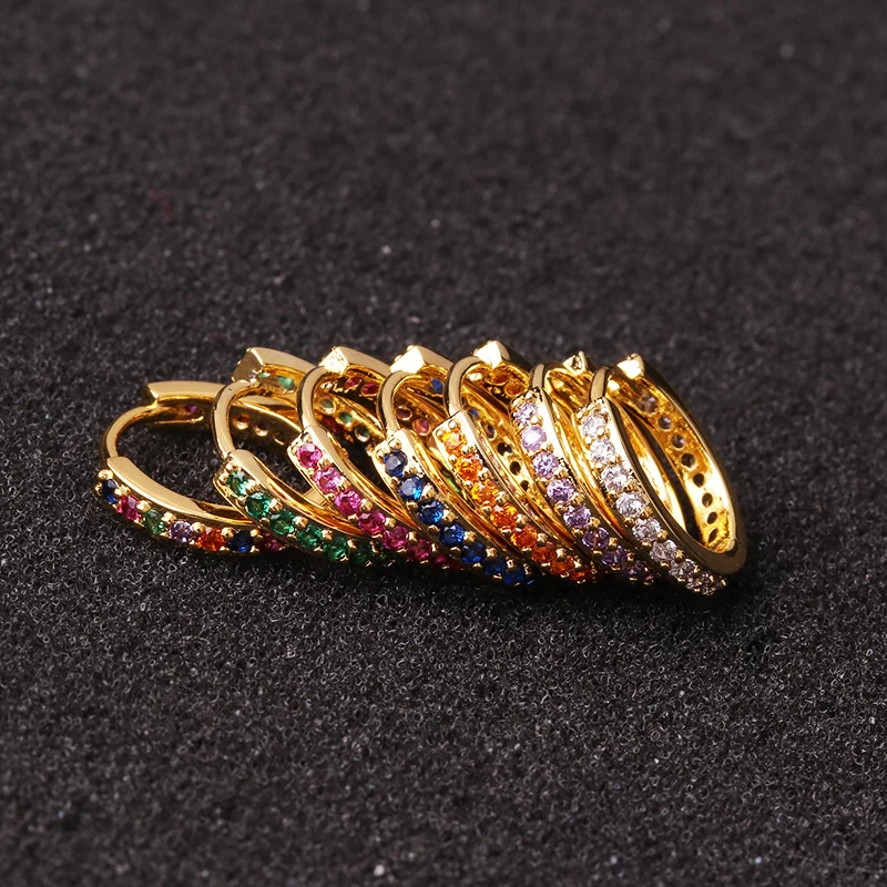 Sellsets, 1 шт., изысканное серебро, розовое золото, цвет, латунь, обруч, многоцветный, CZ, спираль, tragus, пирсинг, ювелирные изделия, серьги daith