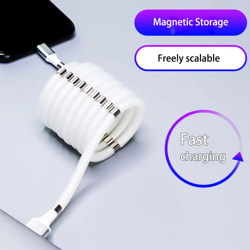 Магнитный зарядный кабель для huawei p30 honor20 samsung s10 usb type c провод быстрой зарядки mate20
