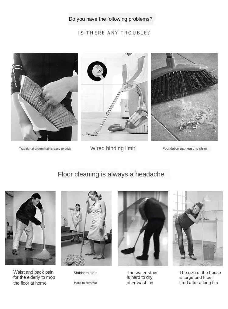 Dust-free Sweeping Machine Broom Garbage Shovel Combine Lazy Invention Push Broom Can Elderly Pregnant Women Use 2020 New E11366