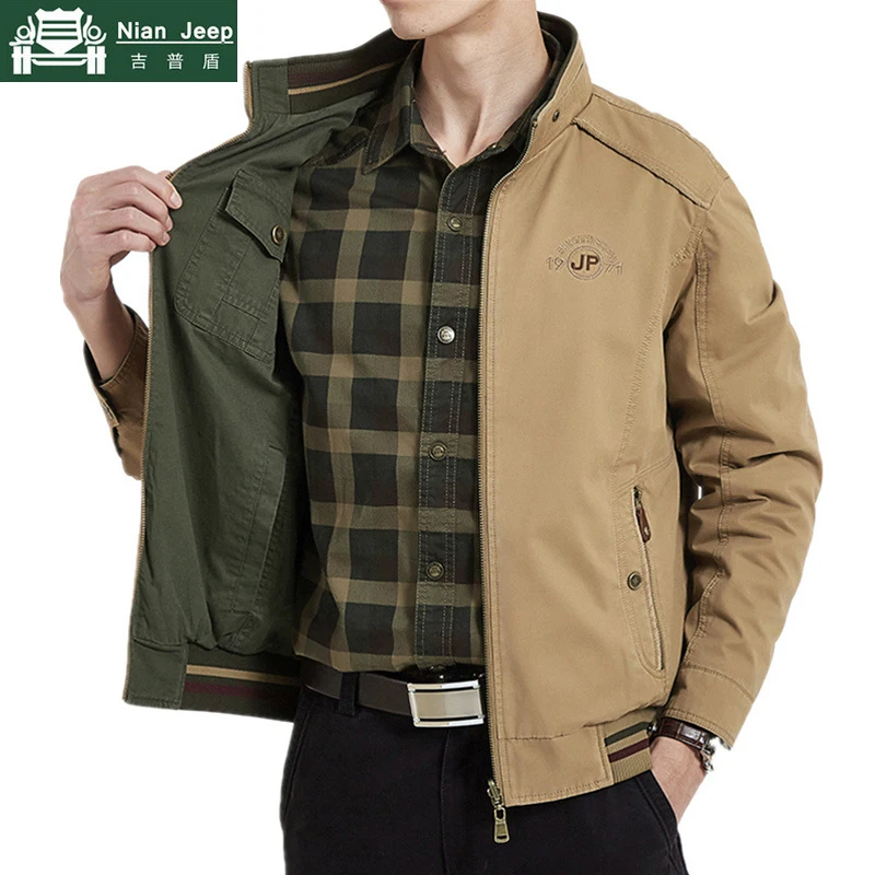 Brand Double-sided Military Jacket Men 7XL 8XL Spring Autumn Cotton Business Casual Multi-pocket Men's Jackets chaquetas hombre Brand Double-sided Military Jacket Men 7XL 8XL Spring Autumn Cotton Business Casual Multi-pocket Men's Jackets chaquetas hombre