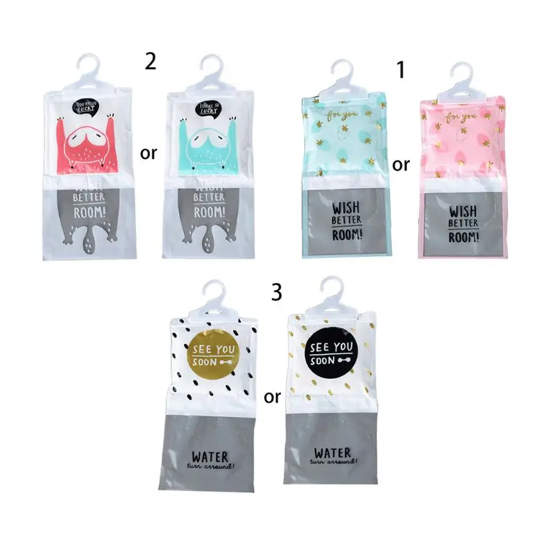 1 упаковка милый мультфильм Осушитель Мешок кухонный шкаф для ванной комнаты подвесной гигроскопический анти-плесень дезодорирующий влагостойкий осушитель