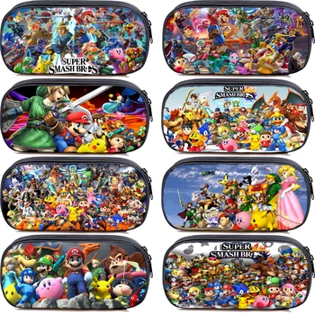 

Super Mario Smash Bros Pencil Case Cosmetic Cases Boys Girls Kids School Supplies Stationery Storage Bags Makeup Bag