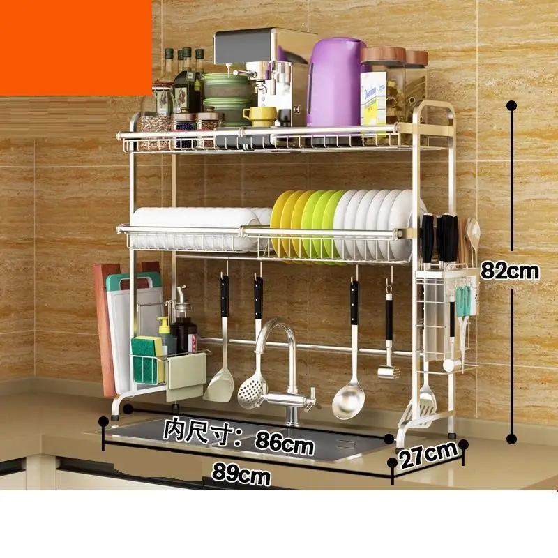 Number 26 Сушилка для посуды Keuken Organizadores De Especias из нержавеющей стали Organizador Rack Cocina Cuisine Mutfak кухонный Органайзер - Цвет: Number 26