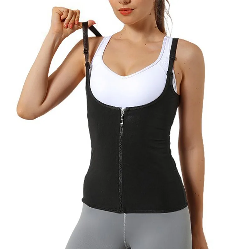 tummy control underwear Women Sauna Shaper Vest Thermo Sweat Shapewear Tank Top Slimming Vest Waist Trainer Corset Gym Fitness Hot Workout Zipper Shirt girdles