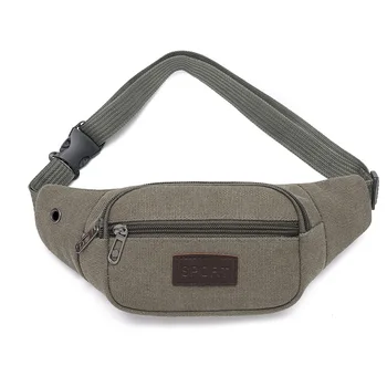 

Men's Vintage Running BagWaist Bag Sports Casual Solid Chest Bag Sports Riding Sling Bag