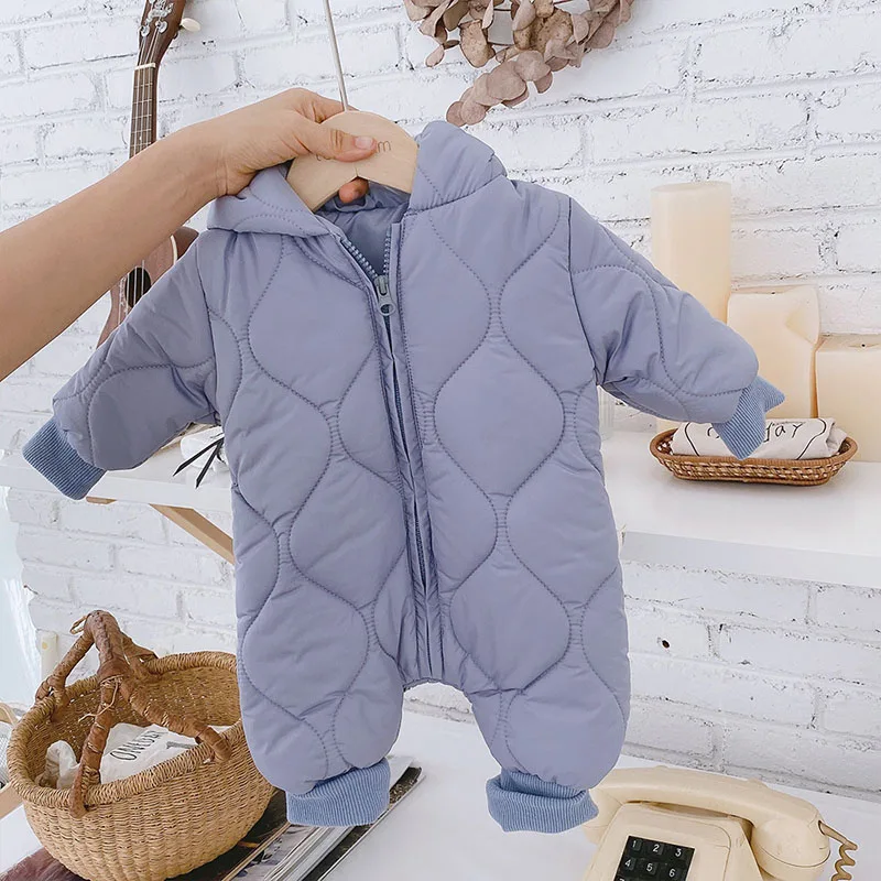 coloured baby bodysuits MILANCEL 2022 Baby Rompers Toddler Jumpsuits Thicken Lining Boys Outerwear Infant Girls Clothing coloured baby bodysuits