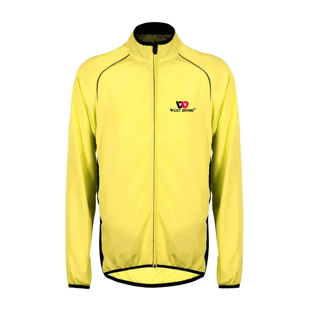 Yellow West biking ветрозащитные куртки для велоспорта для мужчин и женщин, дышащая водонепроницаемая велосипедная одежда с длинным рукавом, велосипедные майки, ветрозащитная куртка - Цвет: Yellow