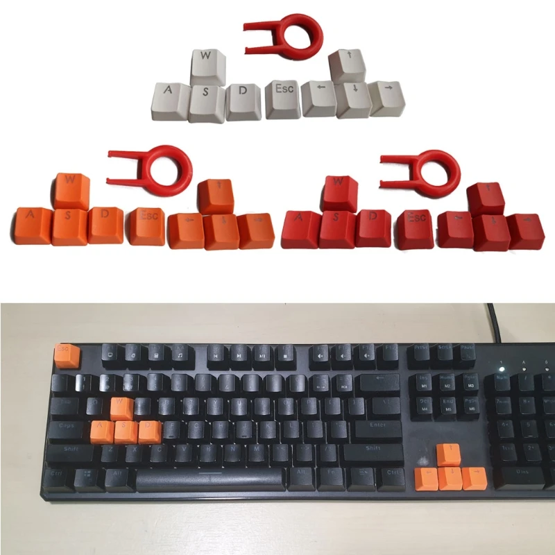 

9 Keys PBT Backlit Keycaps WASD/ESC/Direction With Key Cap Puller For MX Switches Mechanical Keyboard