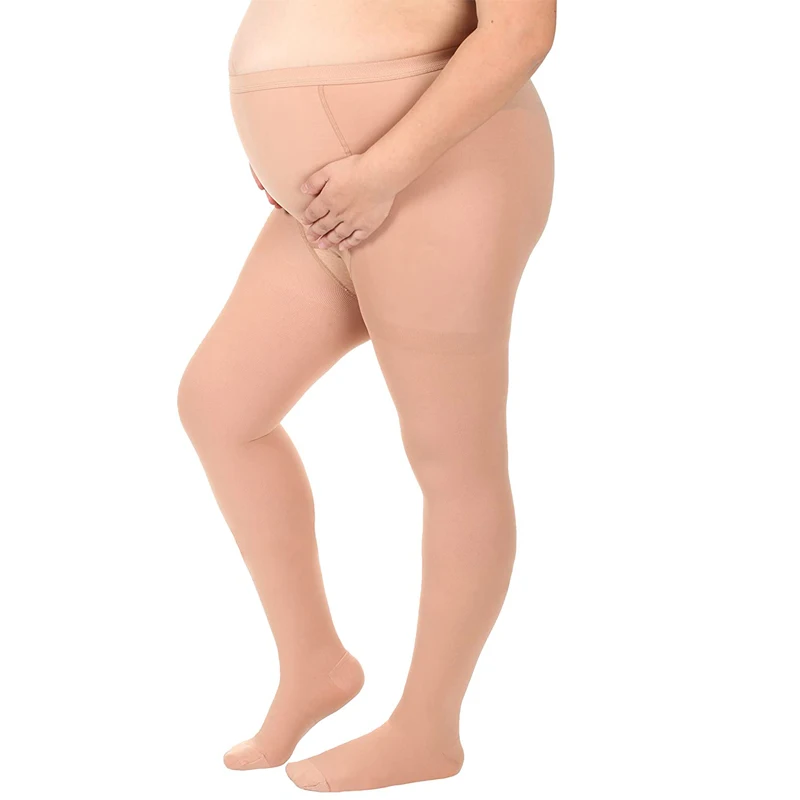 Women's XL-6XL Plus Size Graduated Opaque Compression Maternity