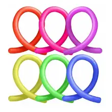 

6Pcs Children Adult Decompression Toy Luminous Noodle Stretch String TPR Rope Anti Stress Toys String Fidget Autism Vent Toys