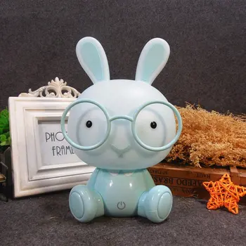 

Glasses Rabbits Night Light Lovely Baby Bedroom Lamp Cute Rabbit Led Night Lamp Christmas Gift Bedside Modern Decor Kids Lights