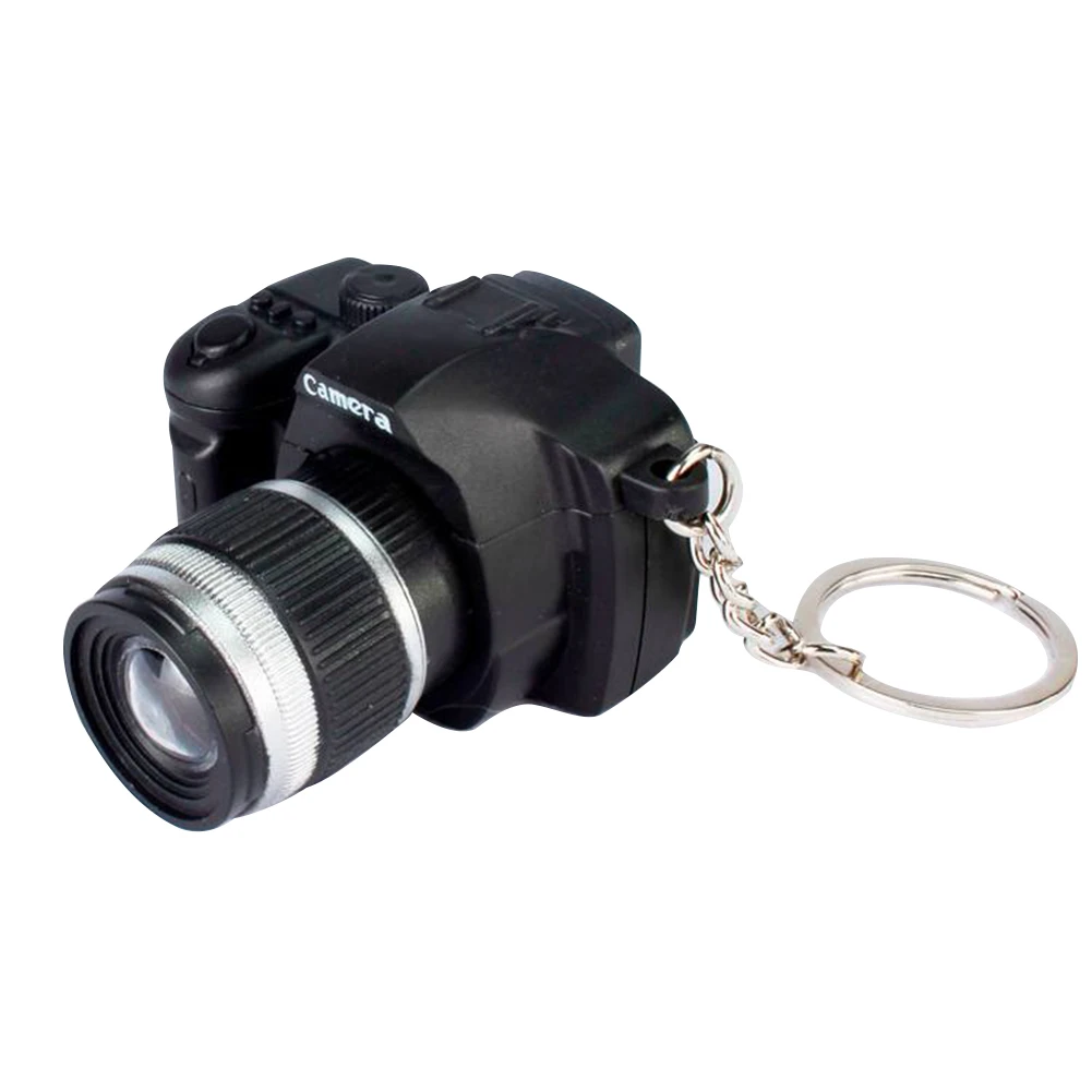 

LED DIY Gift Key Ring Ultralight Fashion Hook Cartoon Camera Decoration Cute Mini Flashlight Keychain Light Torch Kids