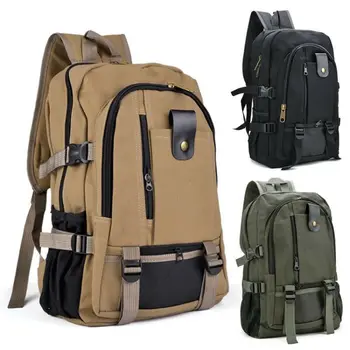 

2020 Fashion Men Backpack Vintage Canvas Backpack School Bag Men Travel Bags Large Capacity Travel Laptop Backpack Bags For Men