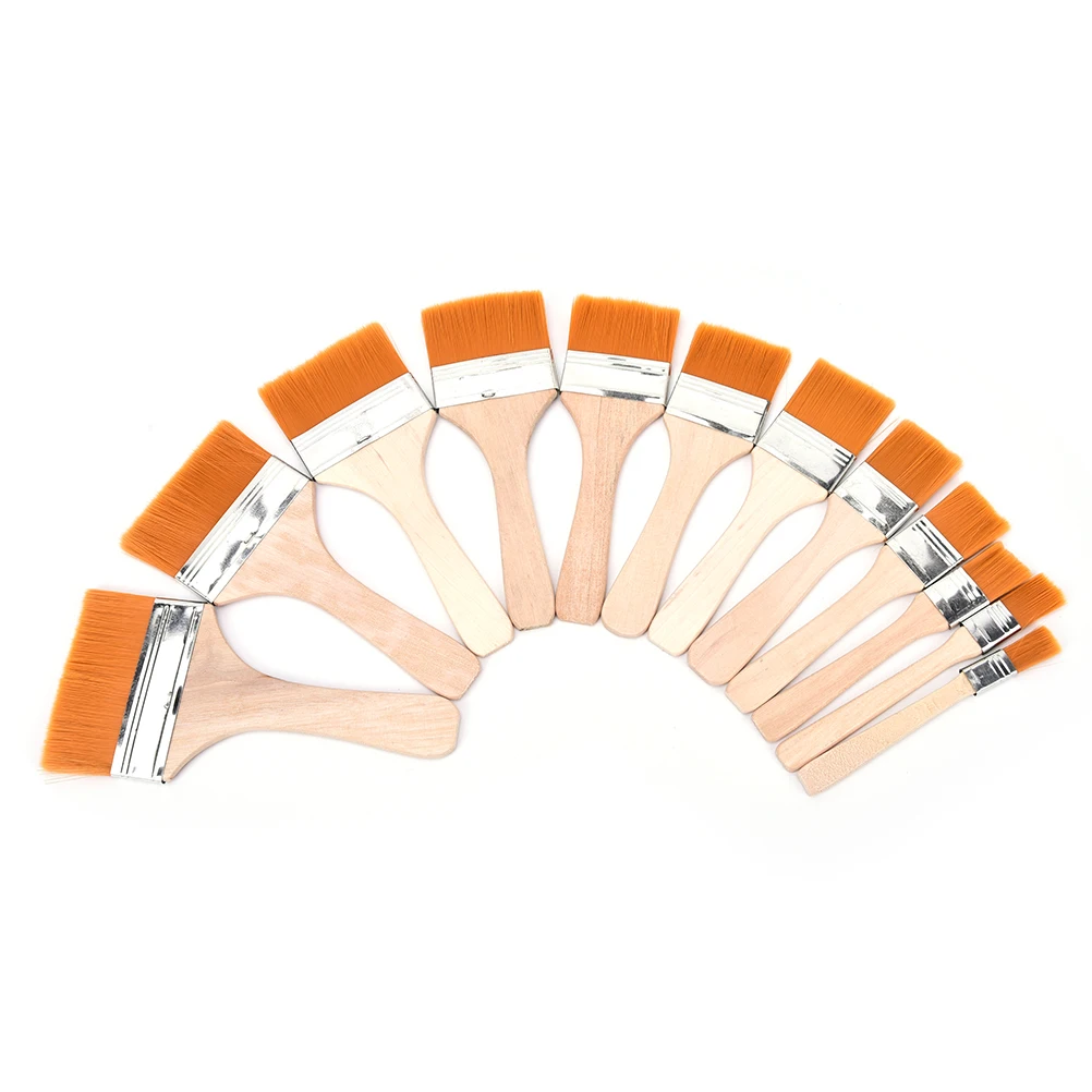 New 12Pcs Wooden Painting Brush Artists Acrylic Oil Painting Tool Art Supply Set