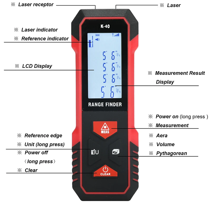MAKINGTEC Laser Distance Meter Rangefinder Laser Roulette Measure Meter 40M60M Laser Digital Tape Measure Digital Measuring Tape MAKINGTEC Laser Distance Meter Rangefinder Laser Roulette Measure Meter 40M60M Laser Digital Tape Measure Digital Measuring Tape